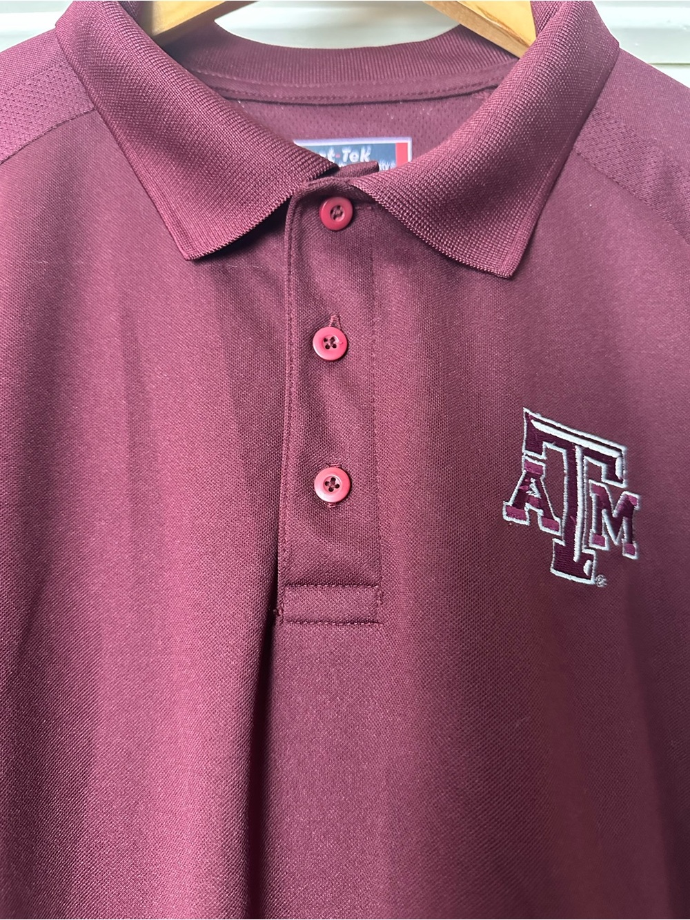 Sport-Tek Maroon Polo with Embroidered A&M Logo
